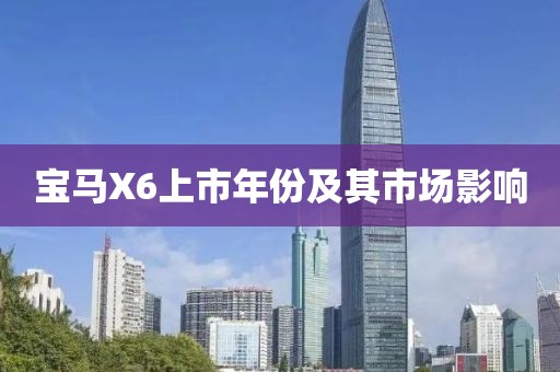 寶馬X6上市年份及其市場影響